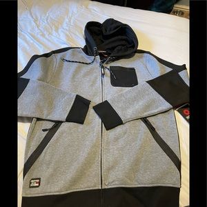 Akademiks Mens Zip Front Hoodie